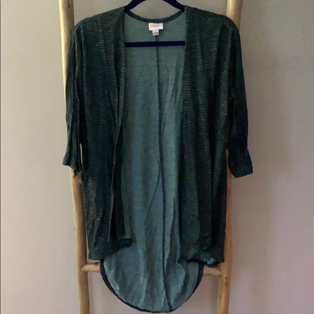 Lularoe Lindsay Kimono pin stripe